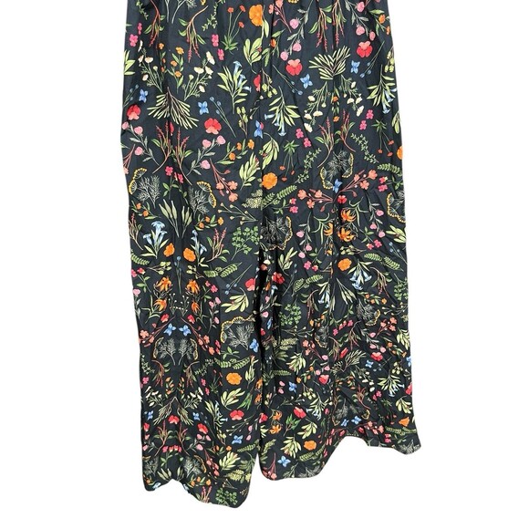 Anthropologie Jumpsuit‎ Hutch Poplin Forest Blue Botanical Floral Womens XSmall - Picture 11 of 15